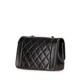 シャネル マトラッセ ダイアナ22 斜め掛け チェーン ショルダーバッグ A01164 ブラック ラムスキン レディース CHANEL 【中古】